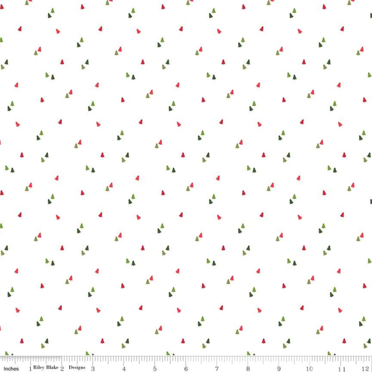 Fabric Riley Blake Seasonal Basics White Trees by the Quarter Yard C654-WHITE